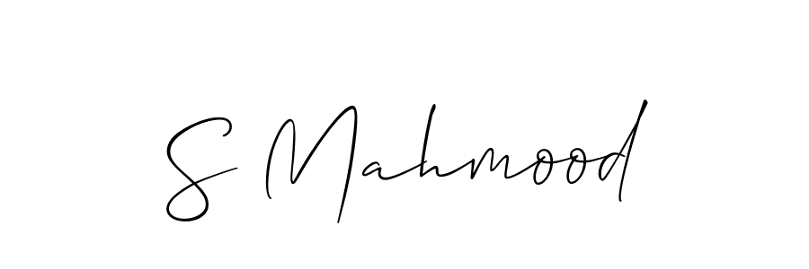 The best way (Allison_Script) to make a short signature is to pick only two or three words in your name. The name S Mahmood include a total of six letters. For converting this name. S Mahmood signature style 2 images and pictures png