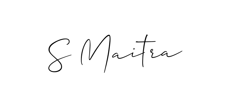 Design your own signature with our free online signature maker. With this signature software, you can create a handwritten (Allison_Script) signature for name S Maitra. S Maitra signature style 2 images and pictures png