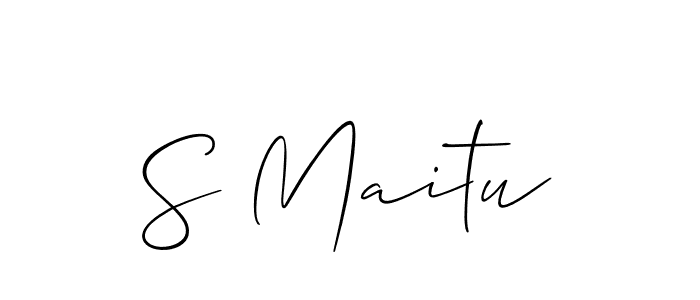 Also You can easily find your signature by using the search form. We will create S Maitu name handwritten signature images for you free of cost using Allison_Script sign style. S Maitu signature style 2 images and pictures png