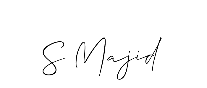 How to make S Majid signature? Allison_Script is a professional autograph style. Create handwritten signature for S Majid name. S Majid signature style 2 images and pictures png