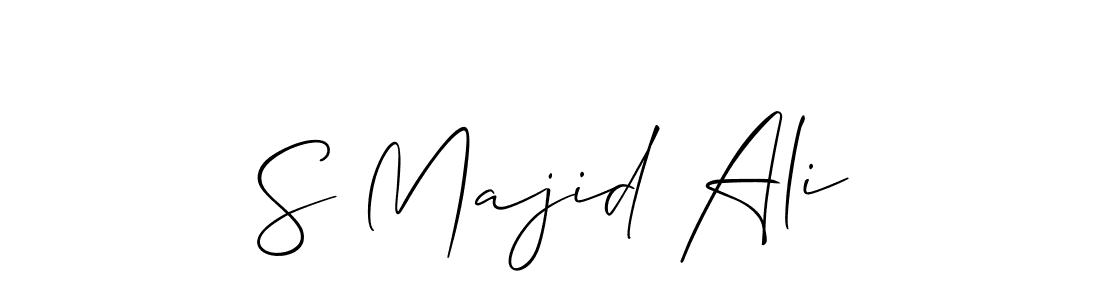 Also You can easily find your signature by using the search form. We will create S Majid Ali name handwritten signature images for you free of cost using Allison_Script sign style. S Majid Ali signature style 2 images and pictures png