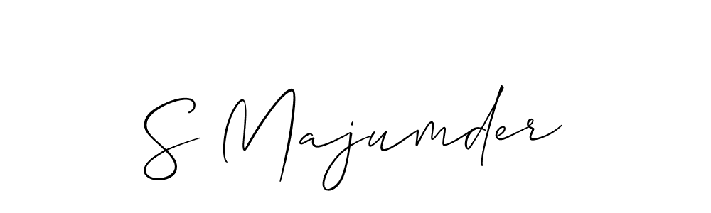 You should practise on your own different ways (Allison_Script) to write your name (S Majumder) in signature. don't let someone else do it for you. S Majumder signature style 2 images and pictures png