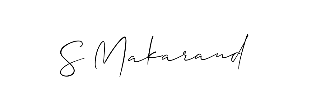 You should practise on your own different ways (Allison_Script) to write your name (S Makarand) in signature. don't let someone else do it for you. S Makarand signature style 2 images and pictures png