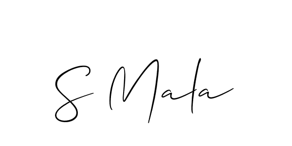 How to make S Mala signature? Allison_Script is a professional autograph style. Create handwritten signature for S Mala name. S Mala signature style 2 images and pictures png