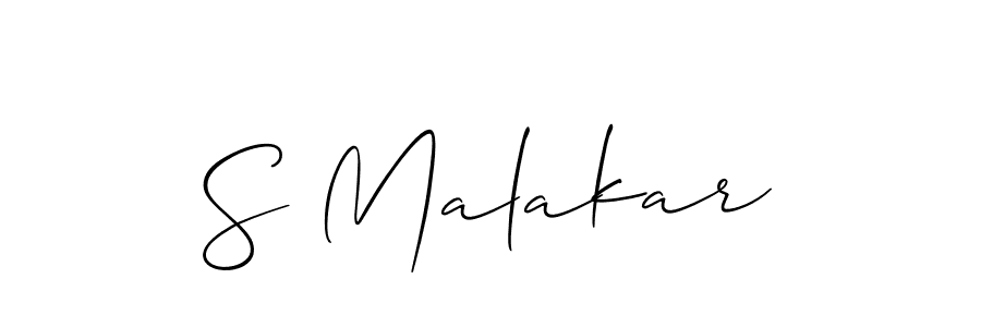 Create a beautiful signature design for name S Malakar. With this signature (Allison_Script) fonts, you can make a handwritten signature for free. S Malakar signature style 2 images and pictures png