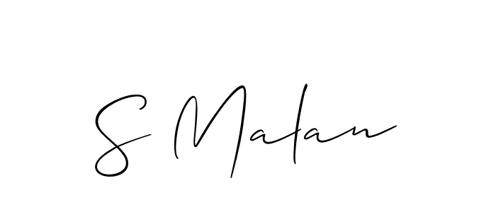 S Malan stylish signature style. Best Handwritten Sign (Allison_Script) for my name. Handwritten Signature Collection Ideas for my name S Malan. S Malan signature style 2 images and pictures png
