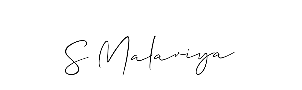 You should practise on your own different ways (Allison_Script) to write your name (S Malaviya) in signature. don't let someone else do it for you. S Malaviya signature style 2 images and pictures png