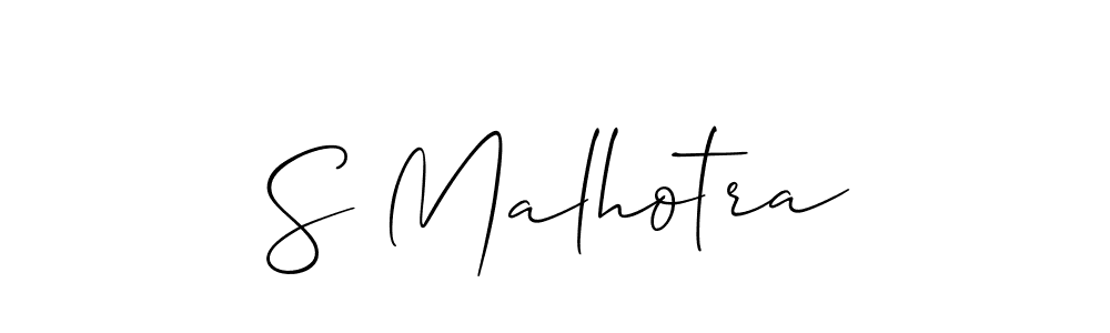 How to make S Malhotra signature? Allison_Script is a professional autograph style. Create handwritten signature for S Malhotra name. S Malhotra signature style 2 images and pictures png