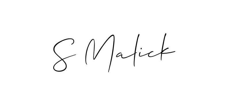 if you are searching for the best signature style for your name S Malick. so please give up your signature search. here we have designed multiple signature styles  using Allison_Script. S Malick signature style 2 images and pictures png