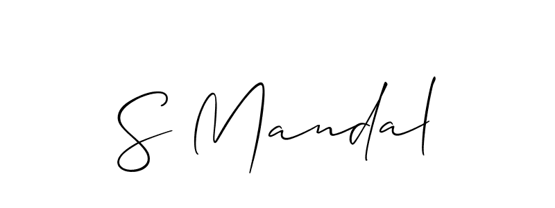 Use a signature maker to create a handwritten signature online. With this signature software, you can design (Allison_Script) your own signature for name S Mandal. S Mandal signature style 2 images and pictures png