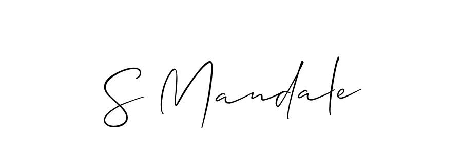 Also You can easily find your signature by using the search form. We will create S Mandale name handwritten signature images for you free of cost using Allison_Script sign style. S Mandale signature style 2 images and pictures png