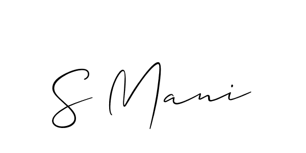 Use a signature maker to create a handwritten signature online. With this signature software, you can design (Allison_Script) your own signature for name S Mani. S Mani signature style 2 images and pictures png