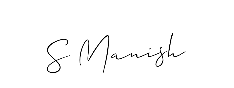 Best and Professional Signature Style for S Manish. Allison_Script Best Signature Style Collection. S Manish signature style 2 images and pictures png