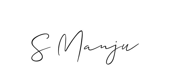 Use a signature maker to create a handwritten signature online. With this signature software, you can design (Allison_Script) your own signature for name S Manju. S Manju signature style 2 images and pictures png
