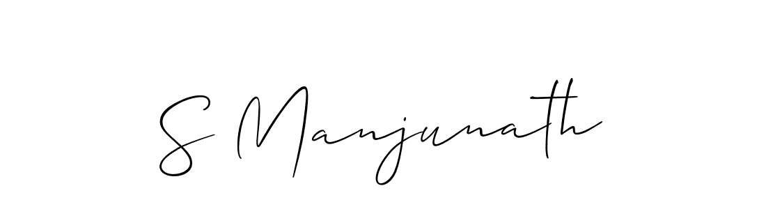 Design your own signature with our free online signature maker. With this signature software, you can create a handwritten (Allison_Script) signature for name S Manjunath. S Manjunath signature style 2 images and pictures png