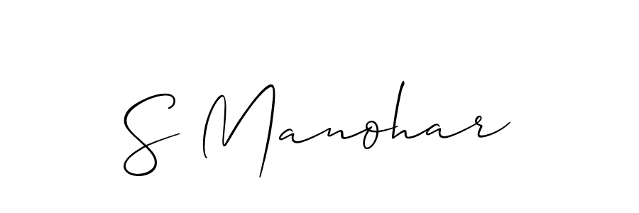 How to make S Manohar name signature. Use Allison_Script style for creating short signs online. This is the latest handwritten sign. S Manohar signature style 2 images and pictures png