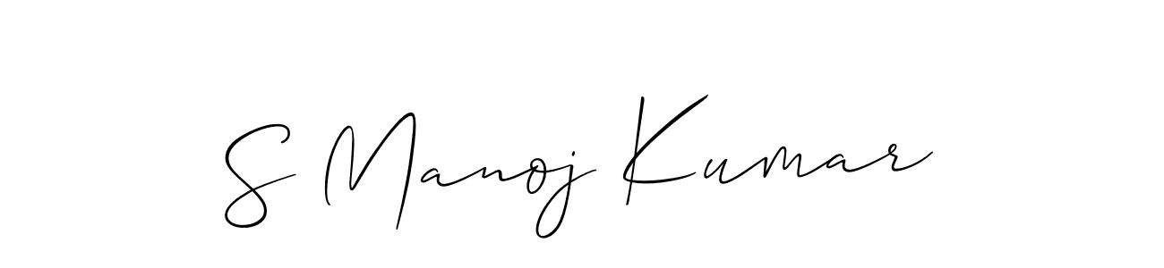 How to make S Manoj Kumar signature? Allison_Script is a professional autograph style. Create handwritten signature for S Manoj Kumar name. S Manoj Kumar signature style 2 images and pictures png
