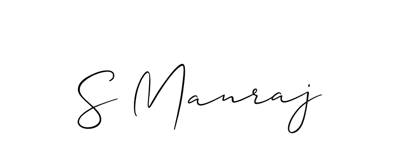 S Manraj stylish signature style. Best Handwritten Sign (Allison_Script) for my name. Handwritten Signature Collection Ideas for my name S Manraj. S Manraj signature style 2 images and pictures png