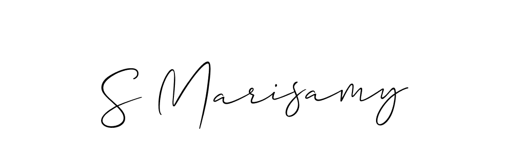 if you are searching for the best signature style for your name S Marisamy. so please give up your signature search. here we have designed multiple signature styles  using Allison_Script. S Marisamy signature style 2 images and pictures png