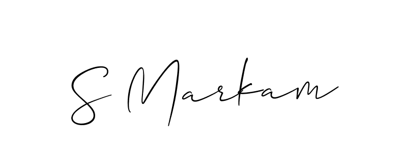 Also You can easily find your signature by using the search form. We will create S Markam name handwritten signature images for you free of cost using Allison_Script sign style. S Markam signature style 2 images and pictures png