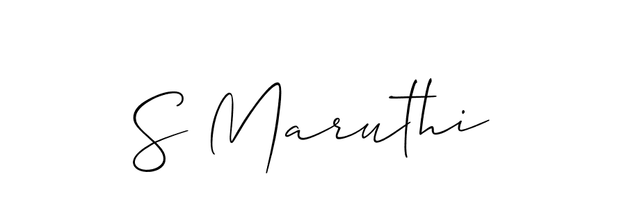 Also You can easily find your signature by using the search form. We will create S Maruthi name handwritten signature images for you free of cost using Allison_Script sign style. S Maruthi signature style 2 images and pictures png