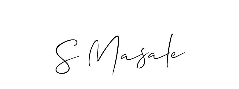 Also we have S Masale name is the best signature style. Create professional handwritten signature collection using Allison_Script autograph style. S Masale signature style 2 images and pictures png