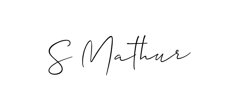 S Mathur stylish signature style. Best Handwritten Sign (Allison_Script) for my name. Handwritten Signature Collection Ideas for my name S Mathur. S Mathur signature style 2 images and pictures png
