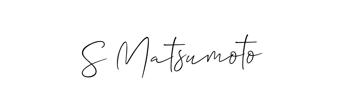 Design your own signature with our free online signature maker. With this signature software, you can create a handwritten (Allison_Script) signature for name S Matsumoto. S Matsumoto signature style 2 images and pictures png