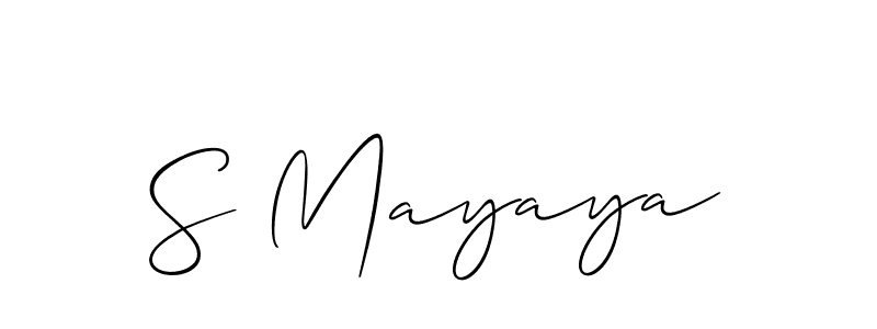 Make a short S Mayaya signature style. Manage your documents anywhere anytime using Allison_Script. Create and add eSignatures, submit forms, share and send files easily. S Mayaya signature style 2 images and pictures png