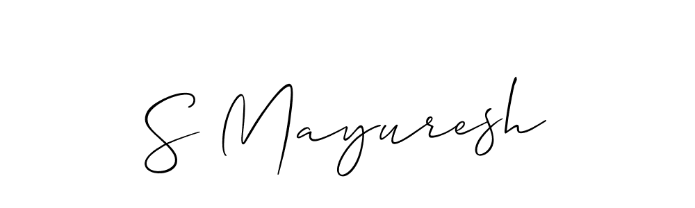 Also we have S Mayuresh name is the best signature style. Create professional handwritten signature collection using Allison_Script autograph style. S Mayuresh signature style 2 images and pictures png