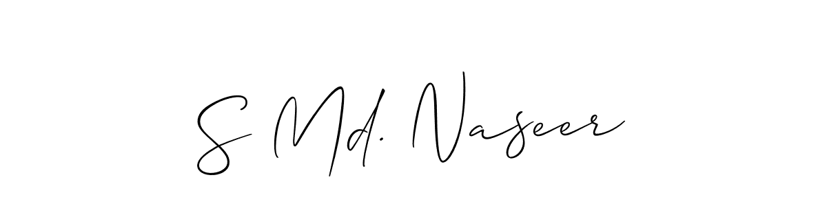 It looks lik you need a new signature style for name S Md. Naseer. Design unique handwritten (Allison_Script) signature with our free signature maker in just a few clicks. S Md. Naseer signature style 2 images and pictures png