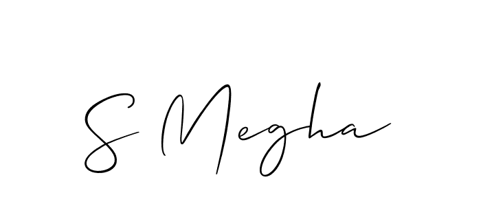 S Megha stylish signature style. Best Handwritten Sign (Allison_Script) for my name. Handwritten Signature Collection Ideas for my name S Megha. S Megha signature style 2 images and pictures png