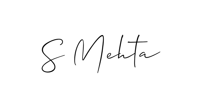 Make a beautiful signature design for name S Mehta. With this signature (Allison_Script) style, you can create a handwritten signature for free. S Mehta signature style 2 images and pictures png