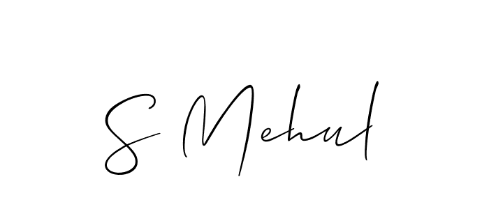 Also we have S Mehul name is the best signature style. Create professional handwritten signature collection using Allison_Script autograph style. S Mehul signature style 2 images and pictures png