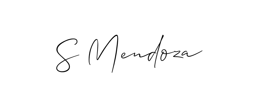 Design your own signature with our free online signature maker. With this signature software, you can create a handwritten (Allison_Script) signature for name S Mendoza. S Mendoza signature style 2 images and pictures png