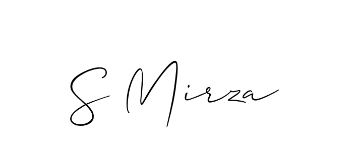 Make a beautiful signature design for name S Mirza. With this signature (Allison_Script) style, you can create a handwritten signature for free. S Mirza signature style 2 images and pictures png