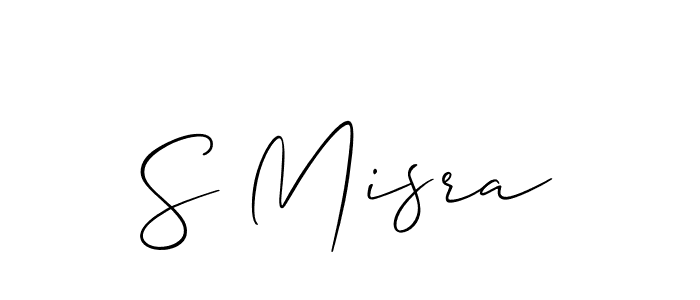 Design your own signature with our free online signature maker. With this signature software, you can create a handwritten (Allison_Script) signature for name S Misra. S Misra signature style 2 images and pictures png