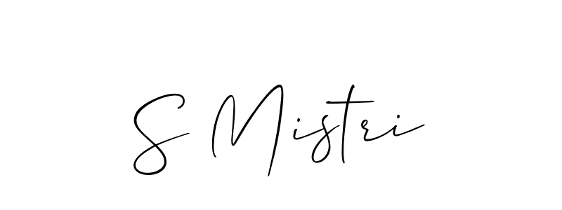 You should practise on your own different ways (Allison_Script) to write your name (S Mistri) in signature. don't let someone else do it for you. S Mistri signature style 2 images and pictures png
