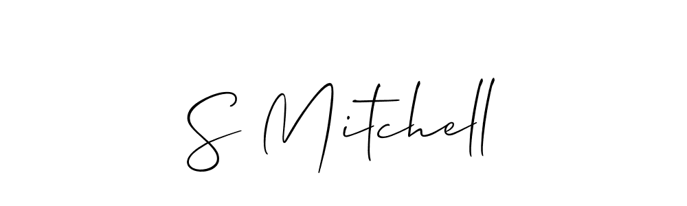 Use a signature maker to create a handwritten signature online. With this signature software, you can design (Allison_Script) your own signature for name S Mitchell. S Mitchell signature style 2 images and pictures png