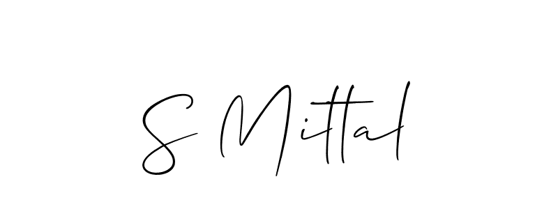 Design your own signature with our free online signature maker. With this signature software, you can create a handwritten (Allison_Script) signature for name S Mittal. S Mittal signature style 2 images and pictures png