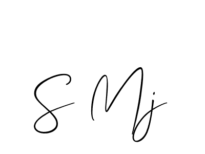 How to make S Mj signature? Allison_Script is a professional autograph style. Create handwritten signature for S Mj name. S Mj signature style 2 images and pictures png