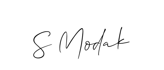 Also we have S Modak name is the best signature style. Create professional handwritten signature collection using Allison_Script autograph style. S Modak signature style 2 images and pictures png