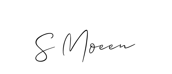 How to make S Moeen signature? Allison_Script is a professional autograph style. Create handwritten signature for S Moeen name. S Moeen signature style 2 images and pictures png