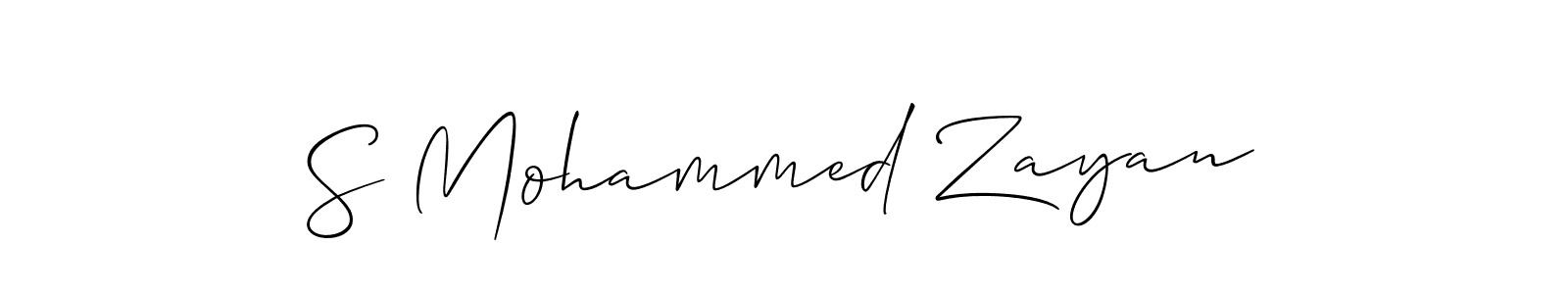 This is the best signature style for the S Mohammed Zayan name. Also you like these signature font (Allison_Script). Mix name signature. S Mohammed Zayan signature style 2 images and pictures png