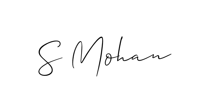 The best way (Allison_Script) to make a short signature is to pick only two or three words in your name. The name S Mohan include a total of six letters. For converting this name. S Mohan signature style 2 images and pictures png