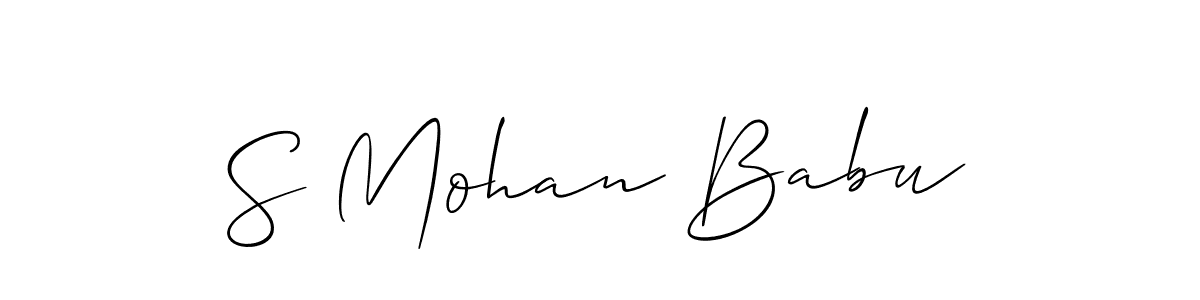 How to make S Mohan Babu name signature. Use Allison_Script style for creating short signs online. This is the latest handwritten sign. S Mohan Babu signature style 2 images and pictures png