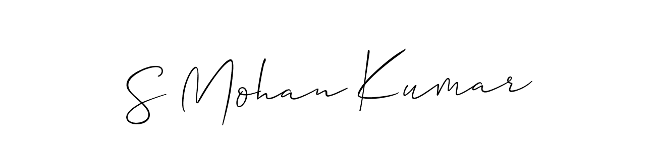 Similarly Allison_Script is the best handwritten signature design. Signature creator online .You can use it as an online autograph creator for name S Mohan Kumar. S Mohan Kumar signature style 2 images and pictures png
