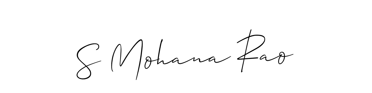 Use a signature maker to create a handwritten signature online. With this signature software, you can design (Allison_Script) your own signature for name S Mohana Rao. S Mohana Rao signature style 2 images and pictures png