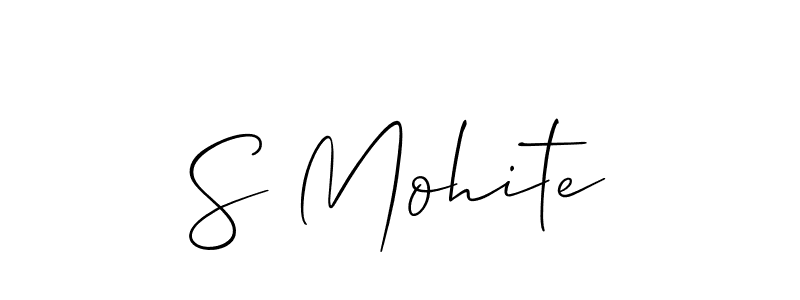 Design your own signature with our free online signature maker. With this signature software, you can create a handwritten (Allison_Script) signature for name S Mohite. S Mohite signature style 2 images and pictures png