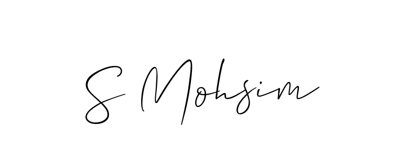 Allison_Script is a professional signature style that is perfect for those who want to add a touch of class to their signature. It is also a great choice for those who want to make their signature more unique. Get S Mohsim name to fancy signature for free. S Mohsim signature style 2 images and pictures png